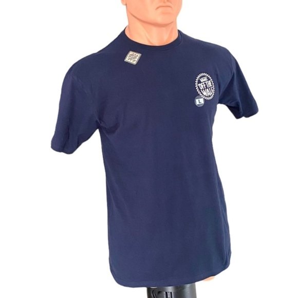 VANS Men's Forwarding OTW Navy T-Shirt Crew Neck Short Sleeve VN0A4OG2NVY - Picture 1 of 5